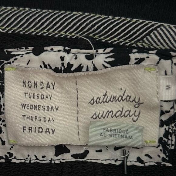 Anthropologie Saturday Sunday Black Convertible Hooded Open Cardigan Size Medium - Picture 9 of 9